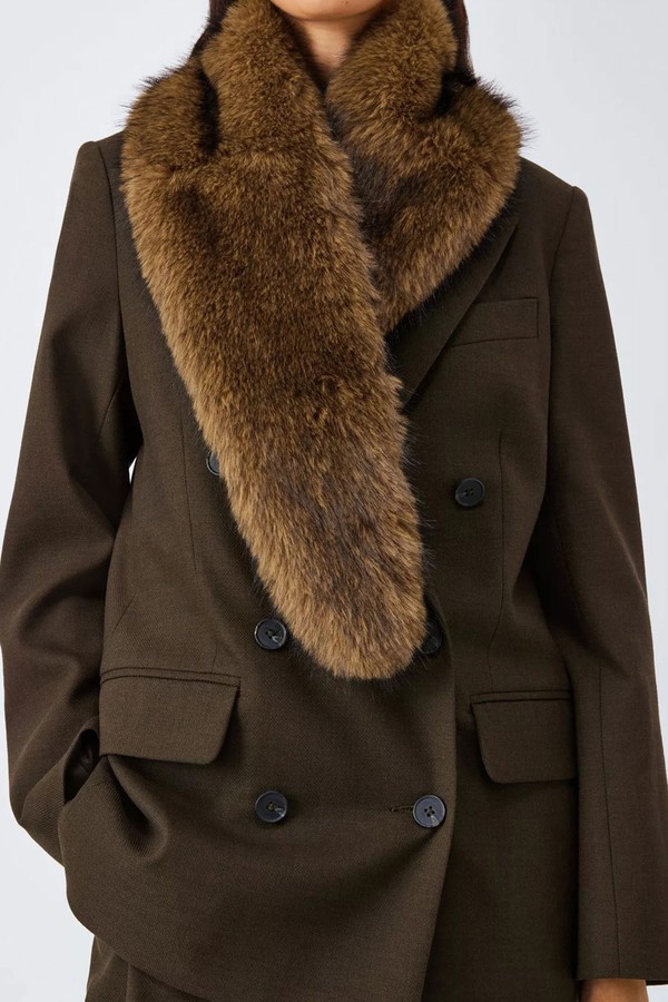 Tipped Faux Fur Shawl from John Lewis