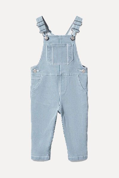 Striped Denim Dunagrees from Mango