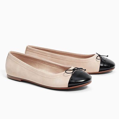 Contrast Ballerinas from Zara