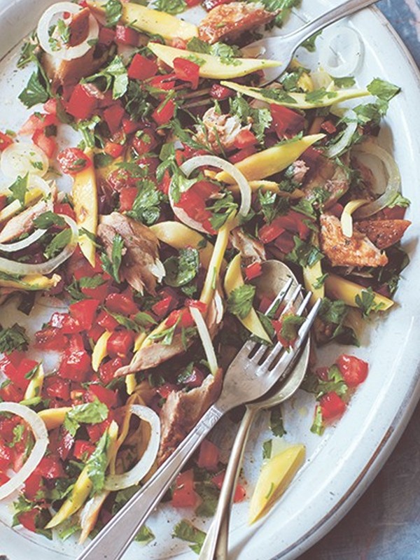 Smoked Fish Salad With Peppers & Green Mango