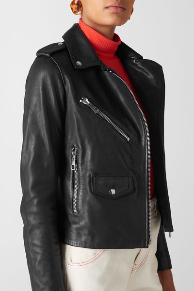 Agnes Pocket Leather Biker