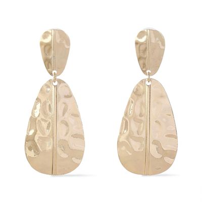 Hammered Gold-Tone Earrings from Kenneth Jay Lane