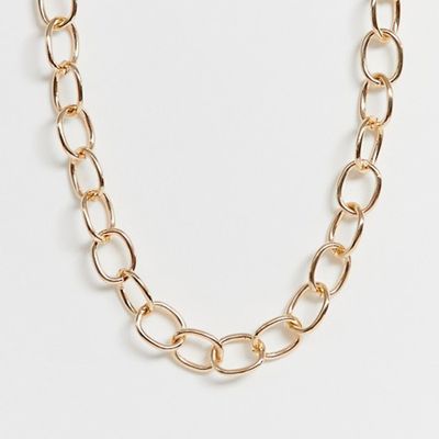 Weekday Chunky Chain Necklace In Gold from ASOS