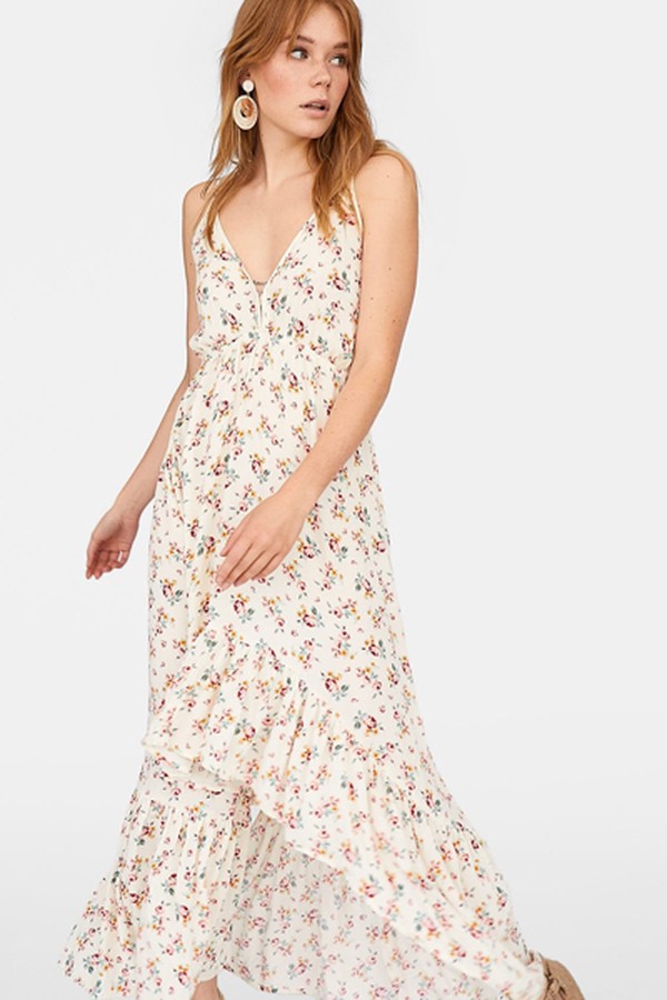 Ruffled Strappy Dress from Stradivarius