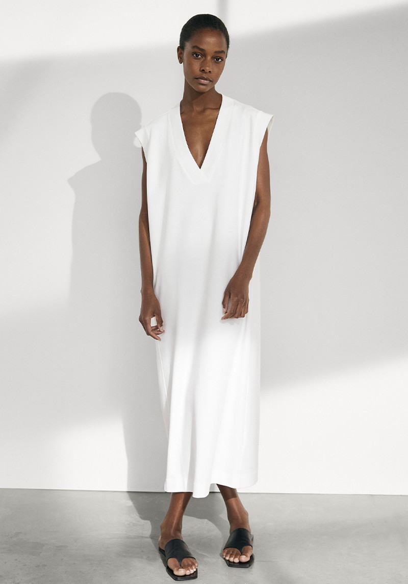 V-Neck Shift Dress from Massimo Dutti