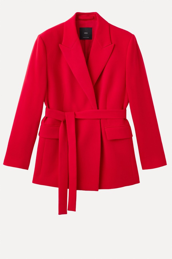 Suit Jacket With Scarf from Mango