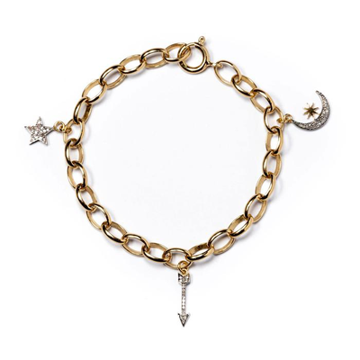 Diamond Moon & Stars Bracelet from Kirstie Le Marque