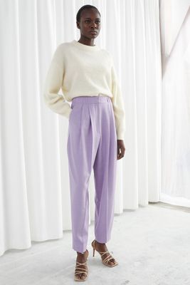 Tailored Wool Blend Pleat Trousers from & Other Stories