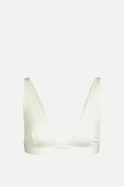 Cotton Rib Plunge Bralette from Skims