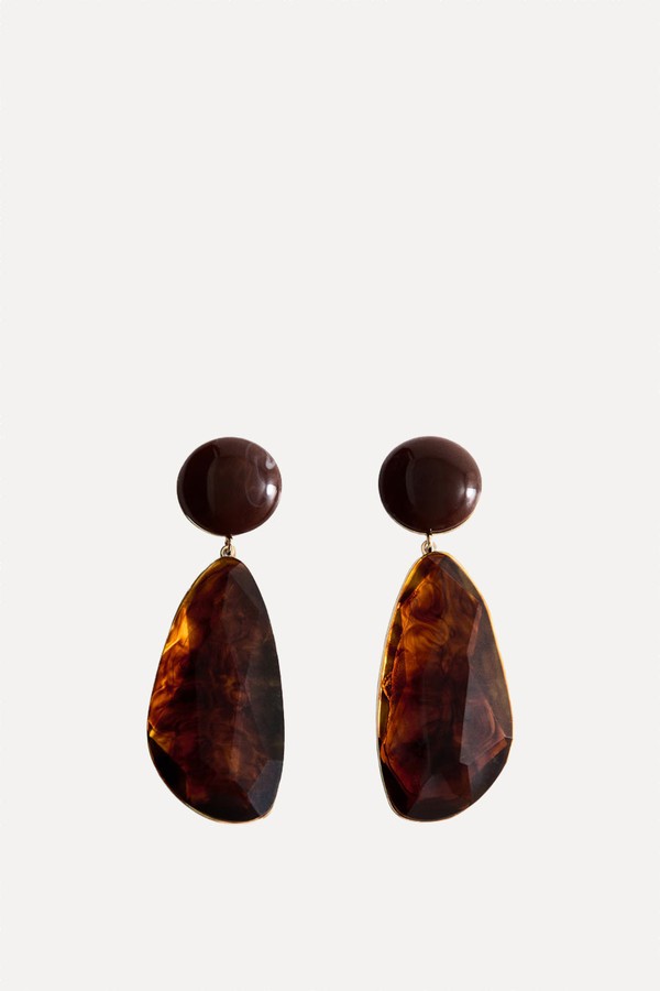 Resin Pendant Earrings from Mango