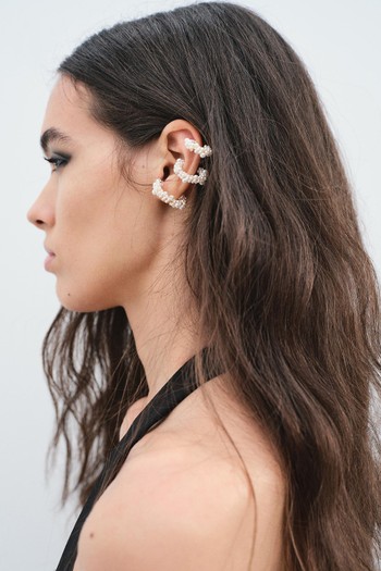 Pack Of Ear Cuff Earrings With Faux Pearls from Zara