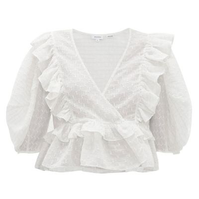 Elodie Ruffled Cotton-Blend Top from Rhode