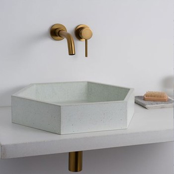 Ferla Hexagon Shaped Concrete Basin from Ca' Pietra