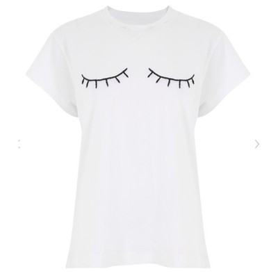 Eyelid Hand Embroidery Oversized Tee