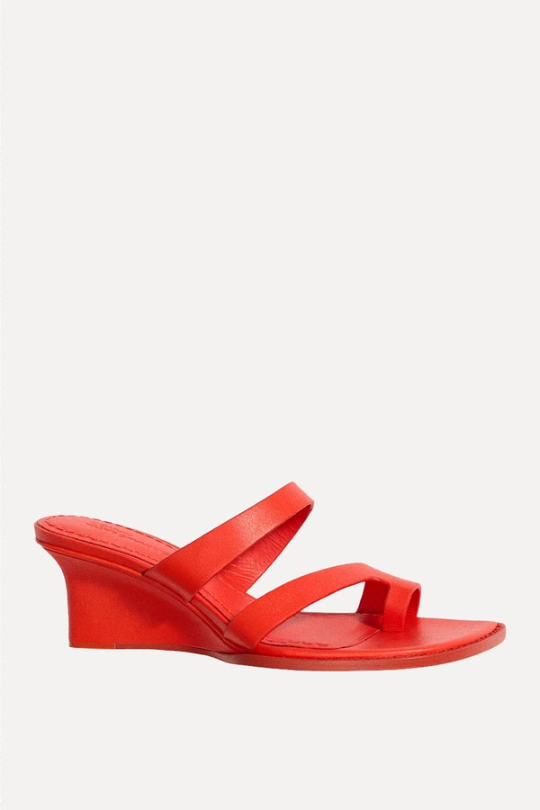 Wedge Leather Sandals from mango