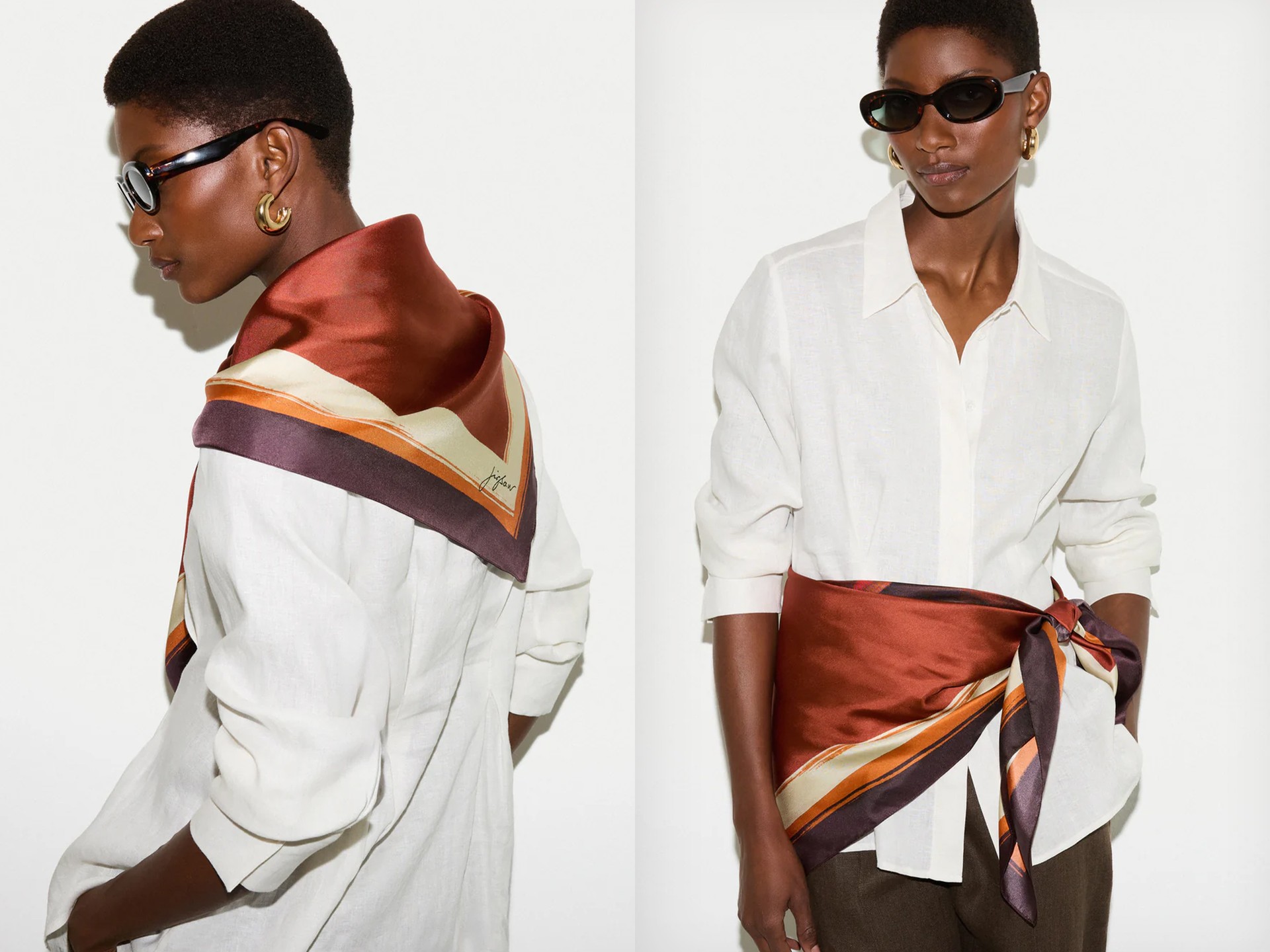Iris Silk Twill Scarf