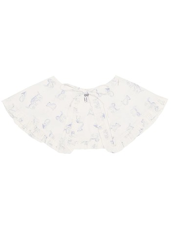 Kitten-Print Poplin Collar from Ganni