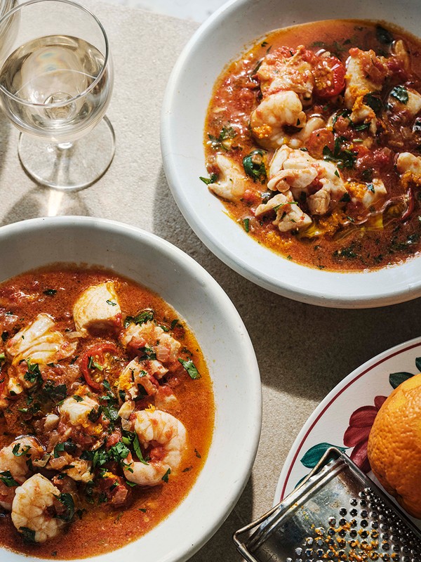 Spicy Fish Soup With Tomatoes & Orange Zest