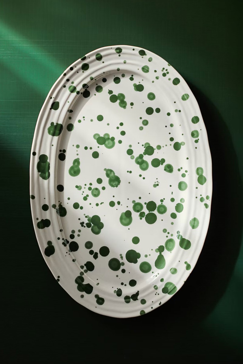 Speckled-Glaze Stoneware Serving Plate from H&M