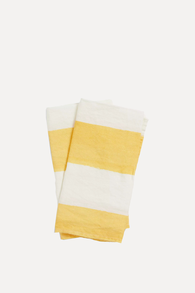 Set Of 2 Stripe Linen Napkins  from Summerill & Bishop 