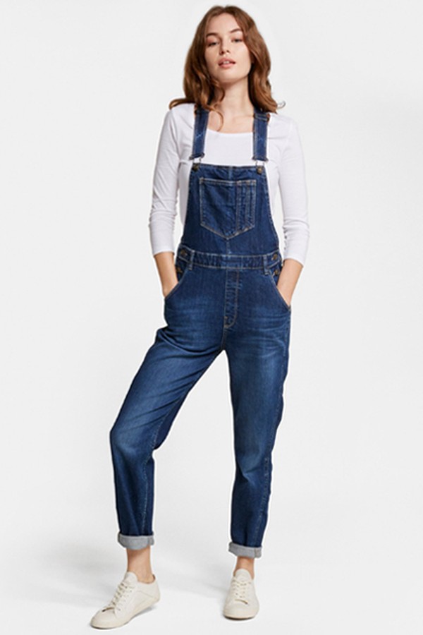 Mid Blue Denim Dungarees 