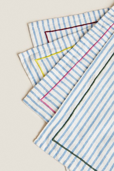 Striped Cotton Napkins from Zara