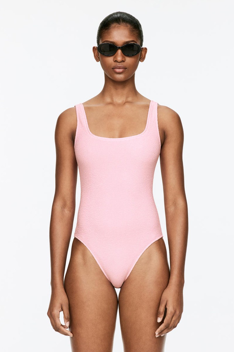 Crinkle Square Neck Swimsuit from ARKET