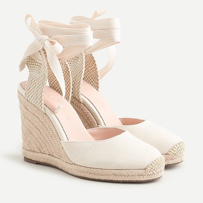 Round-Toe Canvas Espadrille Wedges from J.Crew