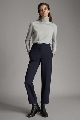 Straight Fit Darted Trousers from Massimo Dutti
