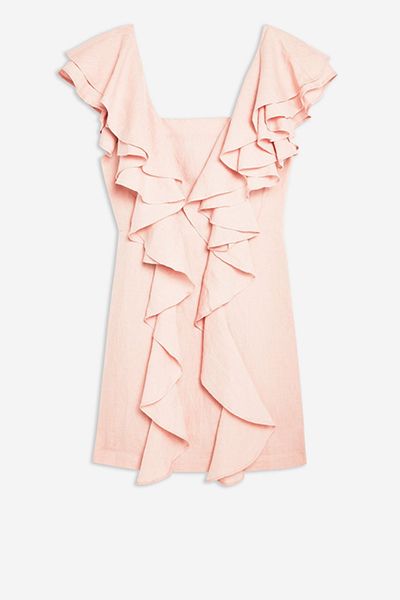 Petite Double Ruffle Mini Dress from Topshop