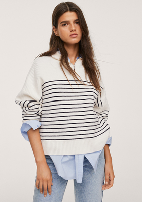 Striped Knit Sweater from Mango