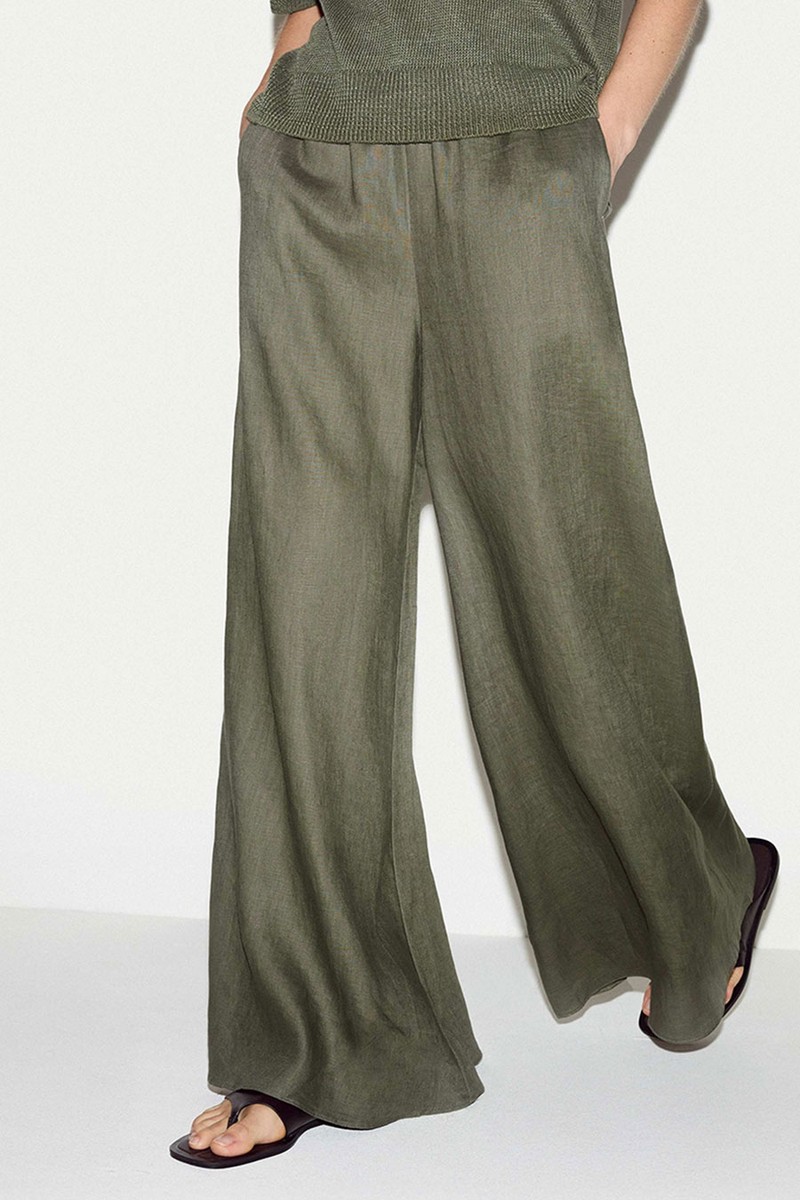 Pure Linen Wide Leg Palazzo Trousers from Jigsaw