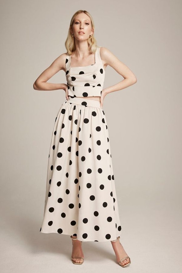 Polka Dot Maxi Skirt