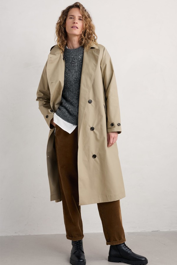 Pure Cotton Belted Double Breasted Trench Coat from Seasalt Cornwall