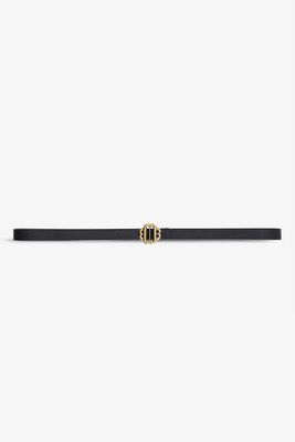 Aminimoon Leather Belt from Maje