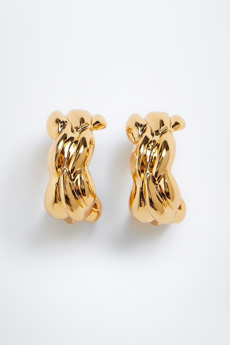 Embossed Hoop Earrings from Mango