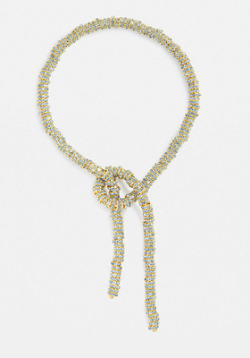 Handcrafted Diamond Snake Tie Necklace from Pearl Octopussy