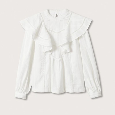 Ruffle Cotton Blouse from Mango