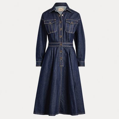 Denim Long-Sleeve Shirtdress