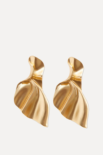 Molten Leaf Stud Earrings from Primark