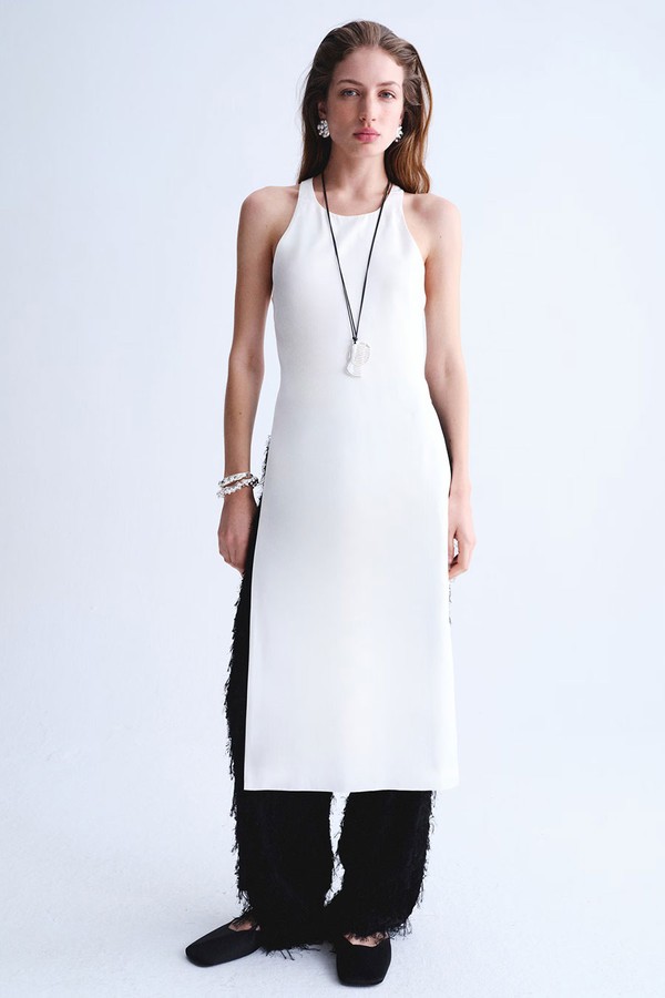 Long Blouse With Open Back from Mango