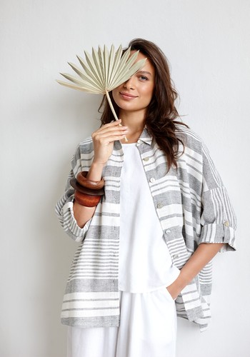 Mix Stripe Linen Shirt