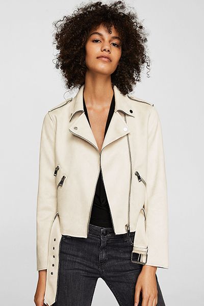 Suede Biker Jacket from Mango