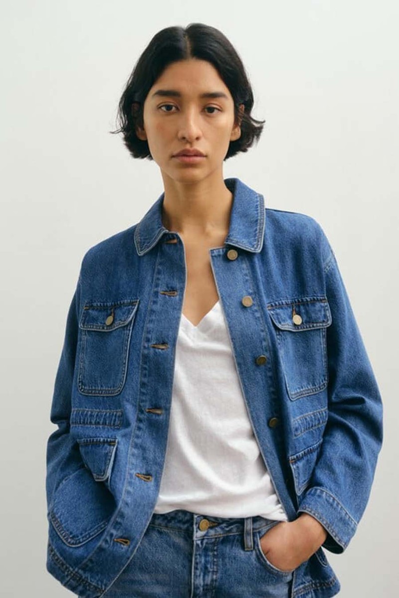 Nora Relaxed Denim Utility Jacket from Hush