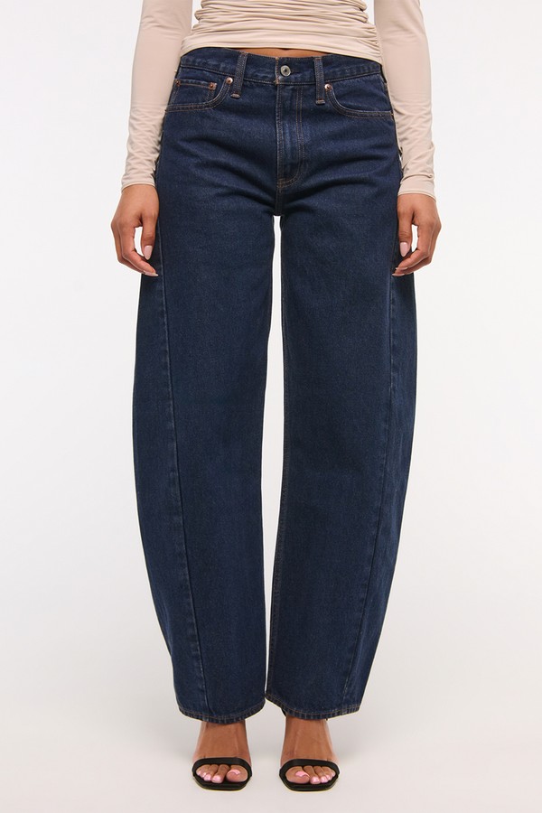 Mid Rise Barrel Jeans from Abercrombie & Fitch
