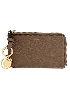 Alphabet Brown Leather Card Holder from Chloé