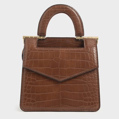 Mini Croc-Effect Envelope Bag from Charles & Keith