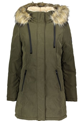 Olive Green Hooded Parka Jacket