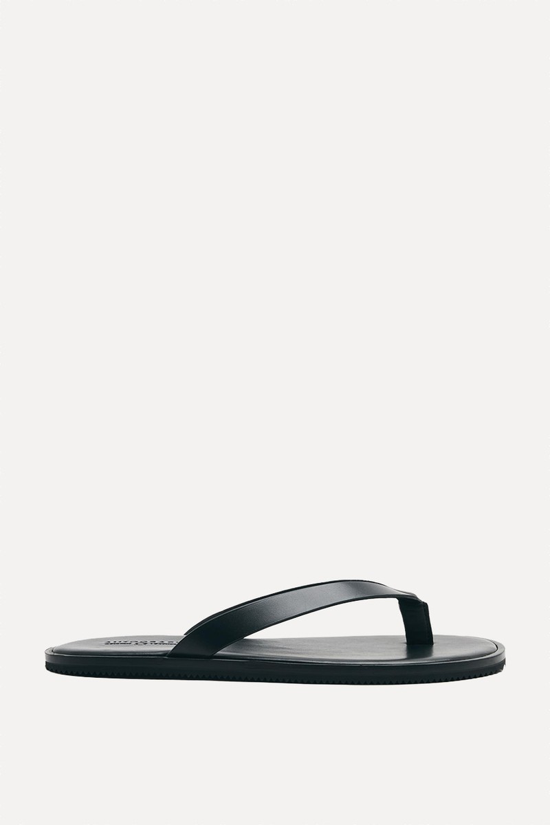 Leather Flip Flops from Autograph