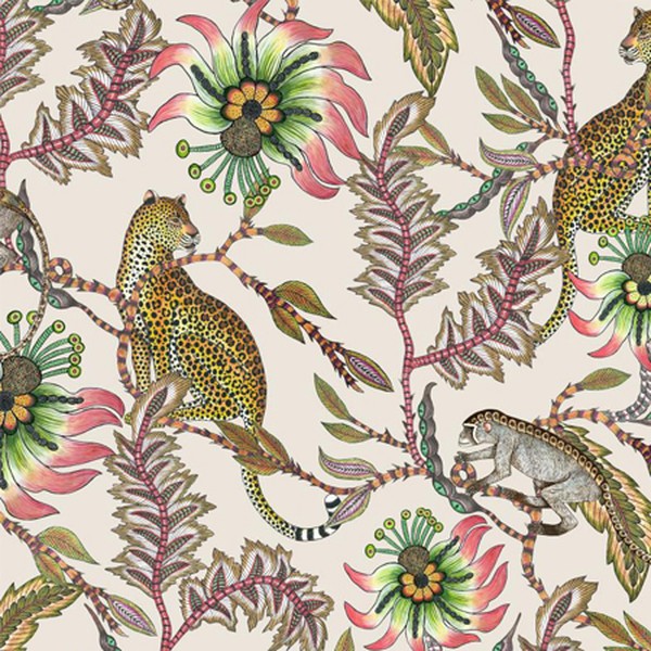 Monkey Bean Parakeet Fabric from Ardmore